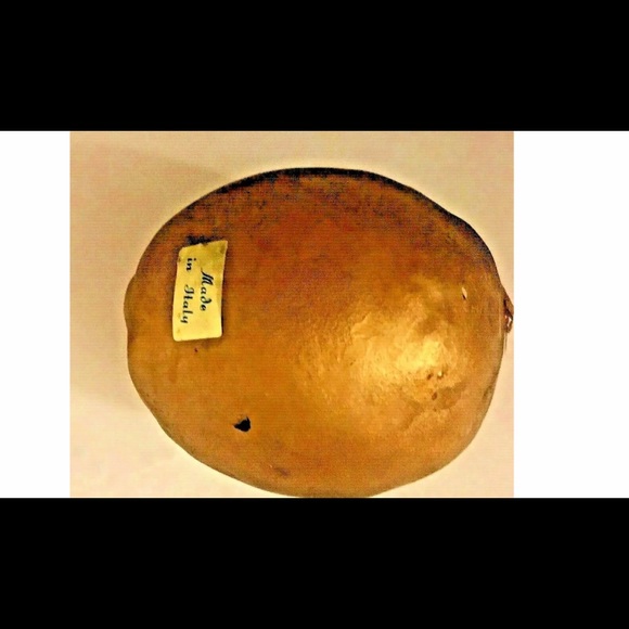 New Italian Glass Lemon Gold Hand Blown Italy - Picture 2 of 16